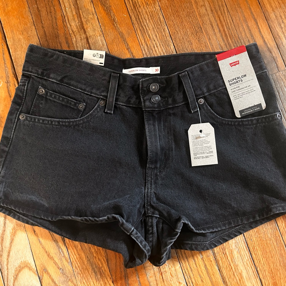 Levi's Charcoal Denim Shorts